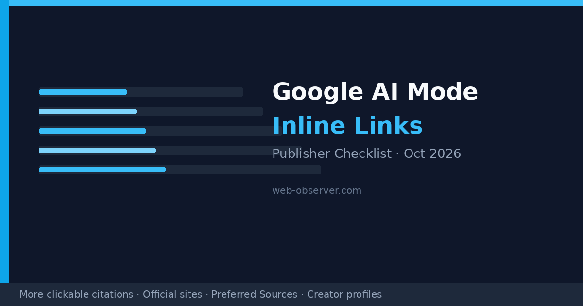 Google Makes Inline Links More Prominent in AI Mode (Oct 2026): Publisher Checklist